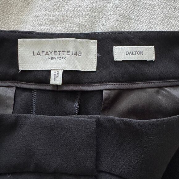 Lafayette 148 NY Finesse Crepe Dalton Pant 8 Black - Picture 6 of 8